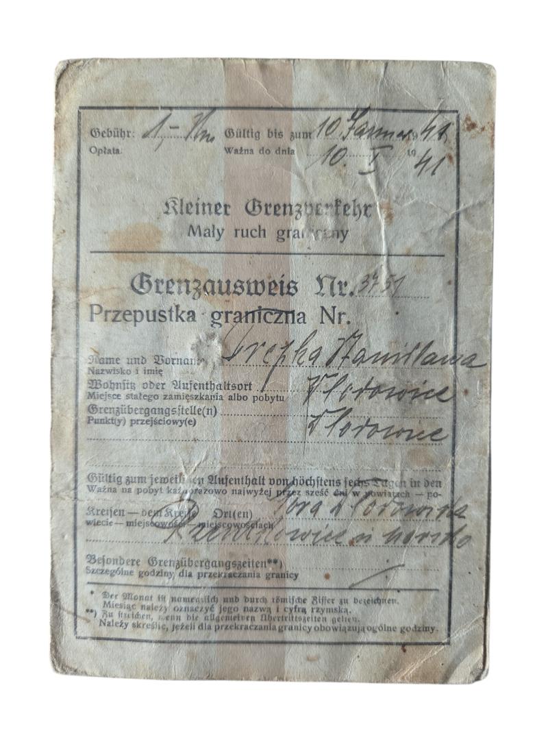 a German-Polish identity card from                unknown