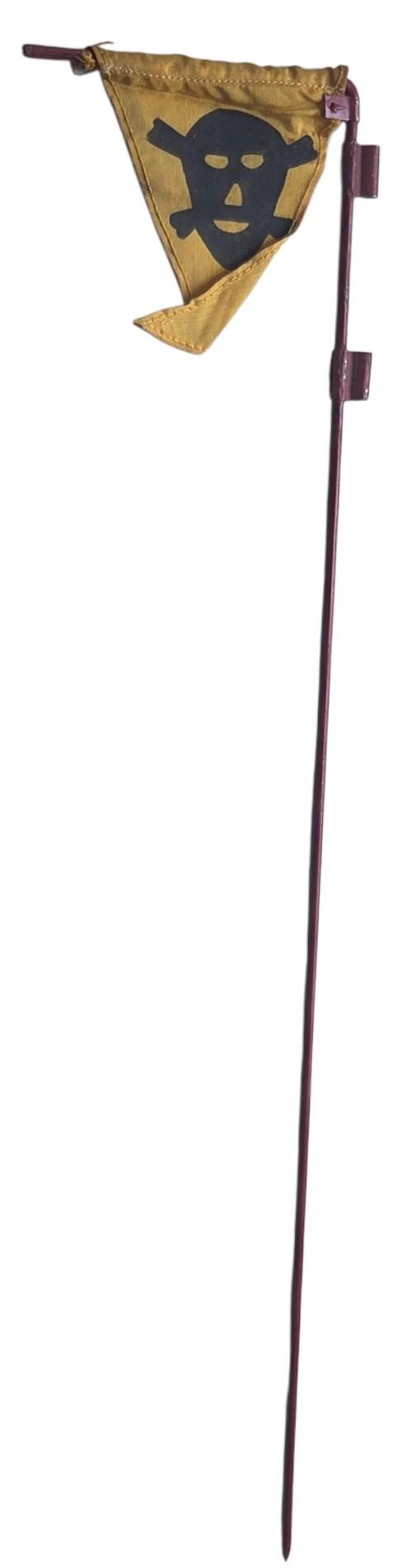 a wehrmacht ww2 mine flag with pole